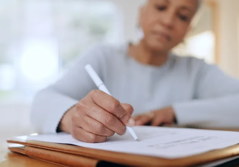 Person writing notes